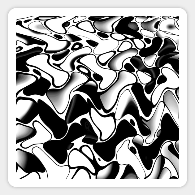 Black and white abstract Magnet by Gaspar Avila